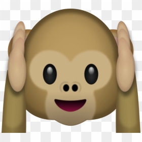 Monkey Emoji Transparent - 3 Monkeys Emoji Png, Png Download - monkey face png