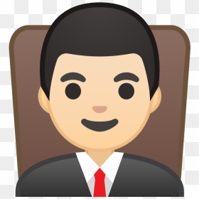 Man Judge Light Skin Tone Icon - Raise Your Hand Icon, HD Png Download - man emoji png