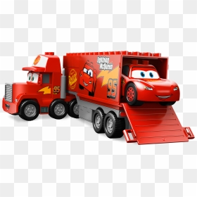 Mcqueen Truck Gallery - Lego Lightning Mcqueen Mack Truck, HD Png Download - mcqueen png