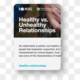 Healthy And Unhealthy Relationships Handout - Flyer, HD Png Download - hand out png