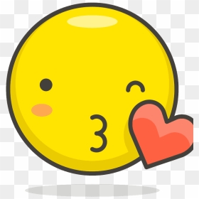 Face Blowing A Kiss Emoji Clipart - Kiss Icon, HD Png Download - kissy face emoji png
