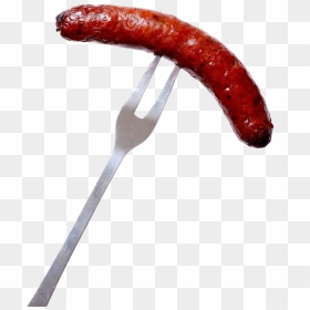 Hot Dog On A Fork, HD Png Download - bratwurst png