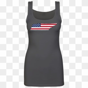 Tennessee Us Flag State Outline Womens Tank Top - Active Tank, HD Png Download - tennessee outline png