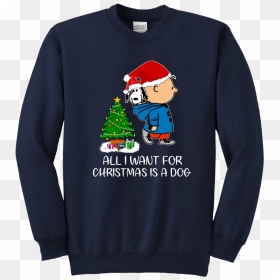 All I Want For Christmas Is A Dog Snoopy Charlie Brown - Long-sleeved T-shirt, HD Png Download - charlie brown christmas png