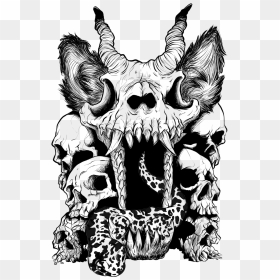 Wolf And Skull , Png Download - Wolf Skull Artwork, Transparent Png - wolf skull png