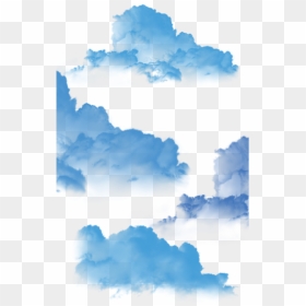 #clouds #nubes #art #arte #painting #aesthetic #tumblr - Aesthetic Painted Blue Clouds, HD Png Download - cloud png tumblr