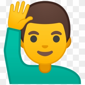 Man Raising Hand Icon - World Hello Day 2019, HD Png Download - man emoji png
