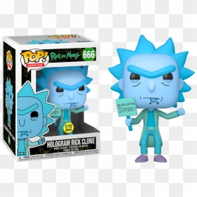 Hologram Rick Clone Funko Pop, HD Png Download - rick and morty morty png