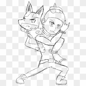 Lucario, Transparent Png - Line Art, Png Download - jojo face png