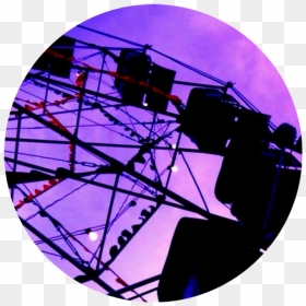 #circle #png #aesthetic #sky #purple #purplesky #tumblr - Iphone Aesthetic Backgrounds, Transparent Png - ferris wheel silhouette png