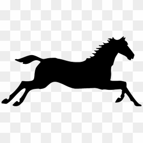 Arabian Horse Gallop Friesian Horse Black Forest Horse - Galloping Horse Silhouette, HD Png Download - forest clipart png