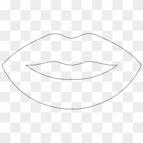Line Art, HD Png Download - lips outline png
