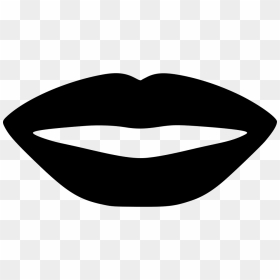 Lips - Silhouette Lip Clipart, HD Png Download - lips outline png