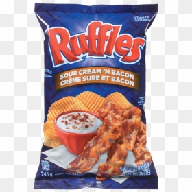 Ruffles Sour Cream & Bacon Potato Chips , Png Download - Ruffles Chips, Transparent Png - ruffles png