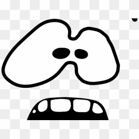 Mouth Clipart Hygiene - Black And White Scared Face Clipart, HD Png Download - fear.png