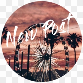 La Vlog - Ferris Wheel Sunset Background, HD Png Download - ferris wheel silhouette png