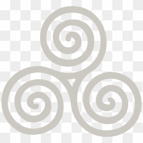 Transparent Triskelion Png - Celtic Spiral White Transparent, Png Download - triskelion png