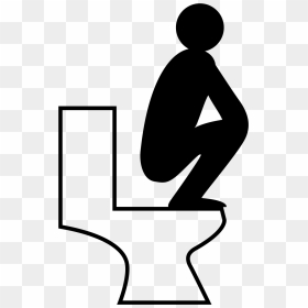 Transparent Toilet Icon Png - 坐 著 上 廁所, Png Download - toilet icon png