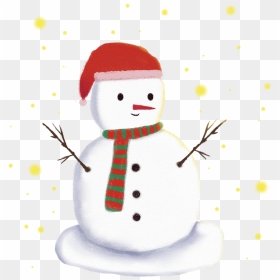 Cartoon Hand Drawn Wind Fresh Winter Png And Psd - Snowman, Transparent Png - hand drawn laurel png
