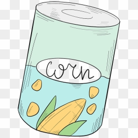 Canned Corn Clipart - Illustration, HD Png Download - corn clipart png