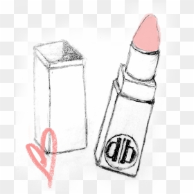 Lip-stick - Sketch, HD Png Download - lips outline png