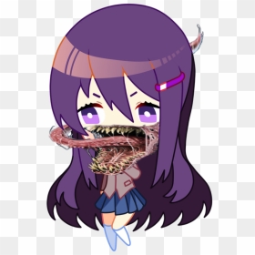 Funangry Chibi, But She"s Also Venom - Doki Doki Literature Club Creepy, HD Png Download - yuri doki doki png