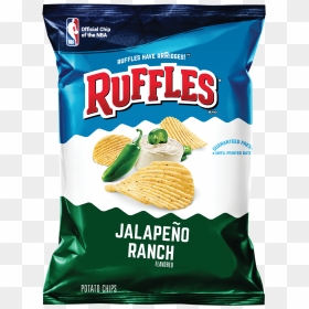 O Ranch Flavored Potato Chips - Ruffles Jalapeno Ranch, HD Png Download - ruffles png