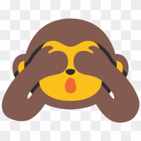 Monkey Hiding Eyes Emoji - See No Evil Monkey Emoji Png, Transparent Png - emoji monkey png