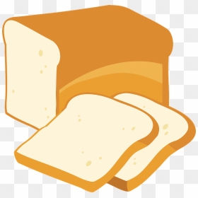 Plain Bread Clipart - イラスト 食パン フリー 素材, HD Png Download - bread clipart png