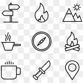 Camp Vector White Tent - Space Icons Png, Transparent Png - camping icon png