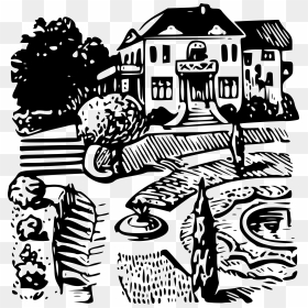 Mansion In Park Clip Arts - 1900 Clipart, HD Png Download - park icon png