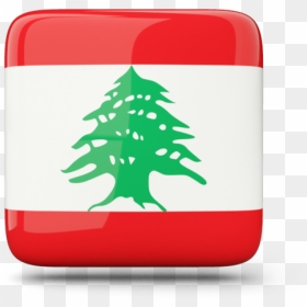 Glossy Square Icon - Coat Of Arms Of Lebanon, HD Png Download - christmas tree icon png