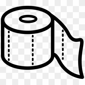 Toilet Paper Roll Outline - Toilet Paper Roll Clipart, HD Png Download - toilet icon png