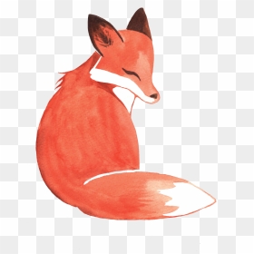 Weileash Available On Redbubble - Fox Watercolor, HD Png Download - baby fox png