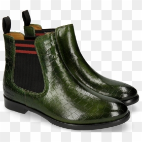 Ankle Boots Daisy 6 Ultra Green Elastic Lines Red - Chelsea Boots Cognac Heren, HD Png Download - green lines png