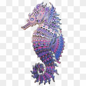 Purple Seahorse Png - Illustration, Transparent Png - sea horse png