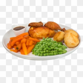 1/2 Roast Chicken & Veggies , Png Download Clipart, Transparent Png - roasted chicken png