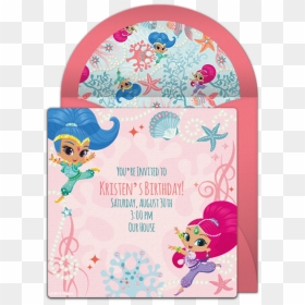 Twin Shimmer And Shine Invitation Template, HD Png Download - shimmer and shine png images