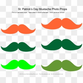 Patricks Day Mustache Photo Booth Props - Orange Mustasch St Patricks Day, HD Png Download - photo booth props png