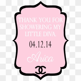 Pink And Black Chanel Baby Shower Invitations Png, Transparent Png - coco chanel logo png