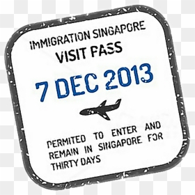 Visa Visastamp Passport Travel Stamp Singapore Freetoed - Illustration, HD Png Download - travel stamp png