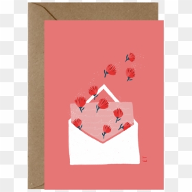 Flowery Love Letter Thumbnail - Christmas Card, HD Png Download - letter paper png