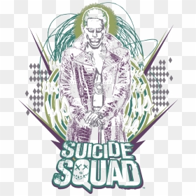Suicide Squad Suicide Joker Men"s Regular Fit T-shirt - Illustration, HD Png Download - suicide squad joker png
