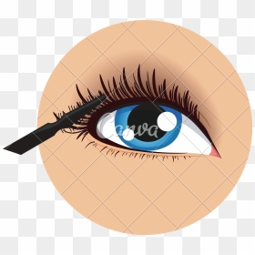 Mascara Vector Cartoon Makeup - Eye Liner, HD Png Download - beauty icon png