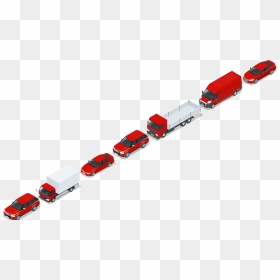 A Lane Of Slow-moving, Congested Traffic - Carmine, HD Png Download - texas map outline png