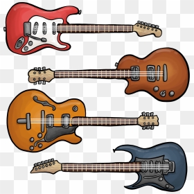 Electric Ukulele Guitar Bass Rock Hand-painted Clipart - Imágenes De Guitarra Fantástica, HD Png Download - rock hand png