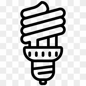 Spiral Bulb Icon - Incandescent Light Bulb, HD Png Download - light bulb outline png