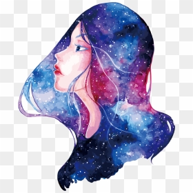 Euclidean Vector Sky Girl Watercolor Painting Illustration - 水彩 女人, HD Png Download - sky vector png