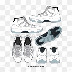 Men"s Sneakers Air Jordan 11"  Class="lazyload Lazyload - Nike Free, HD Png Download - shoes vector png