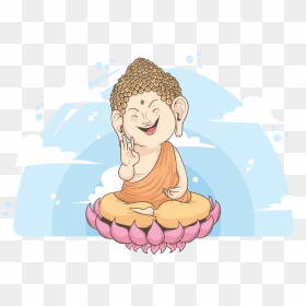 Cartoon Illustration Transprent Png Free Download Cake - Buddha Cartoon, Transparent Png - cake vector png